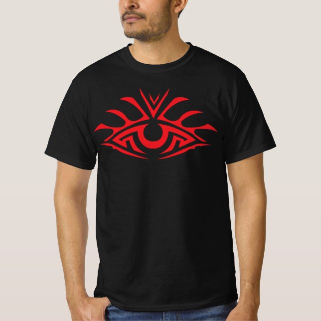 Minimal Black Ink Tattoo Style Artwork T Shirt (Framsida)