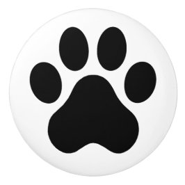 Minimal Black Paw Print Pet Icon Knopp