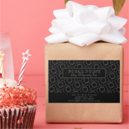 Minimal Black & White Camera Pattern Photography Rektangulärt Klistermärke