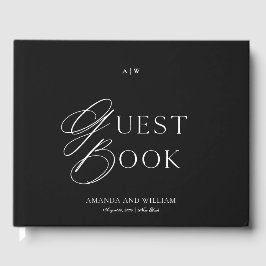 Minimal Black & White Wedding Guest Book Gästböcker