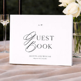 Minimal Black & White Wedding Guest Book Gästböcker