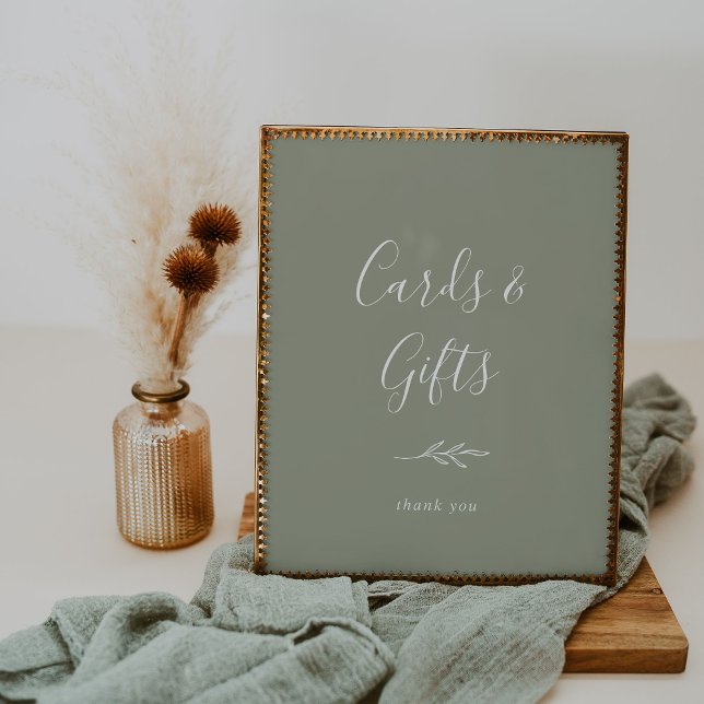 Minimal Blad | SAGE Gröna Kort och Presentaffisch Poster (Skapare uppladdad)