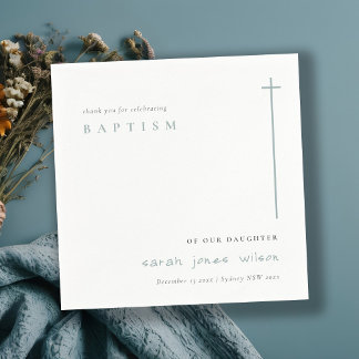 Minimal blåtypografi av Elegant i klass Pappersservett