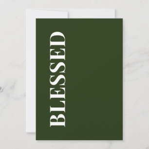 Minimal BLESSAD Julkort i skoggrön