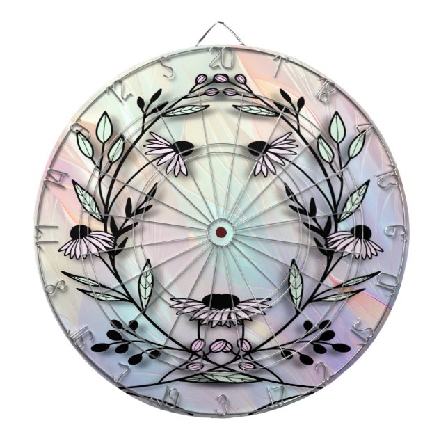 Minimal blomma Dartboard Darttavla (Framsidan)