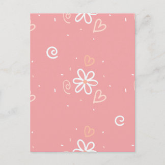 Minimal blommigt helg vykort