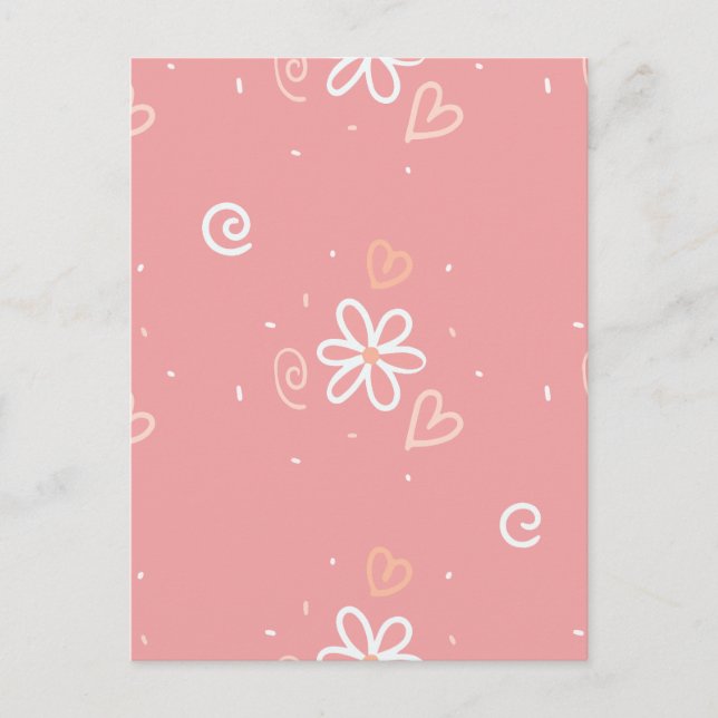 Minimal blommigt helg vykort (Framsida)