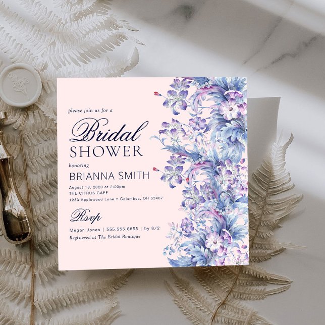 Minimal Blommigt Inbjudningskort för möhippan (Skapare uppladdad)