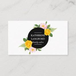 Minimal Blommigt Wandean Beauty Salon Business Sui Visitkort