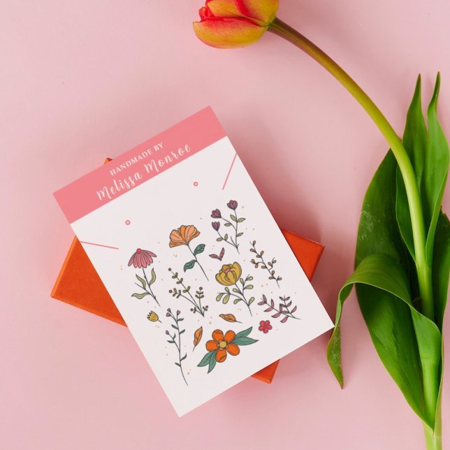 Minimal Blommor, juvelerarkort för Visning av ädel Visitkort (Skapare uppladdad)