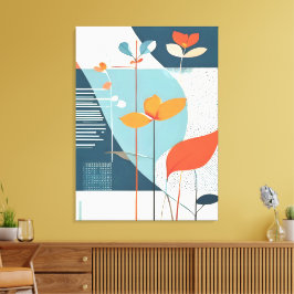 Minimal blomning canvastryck