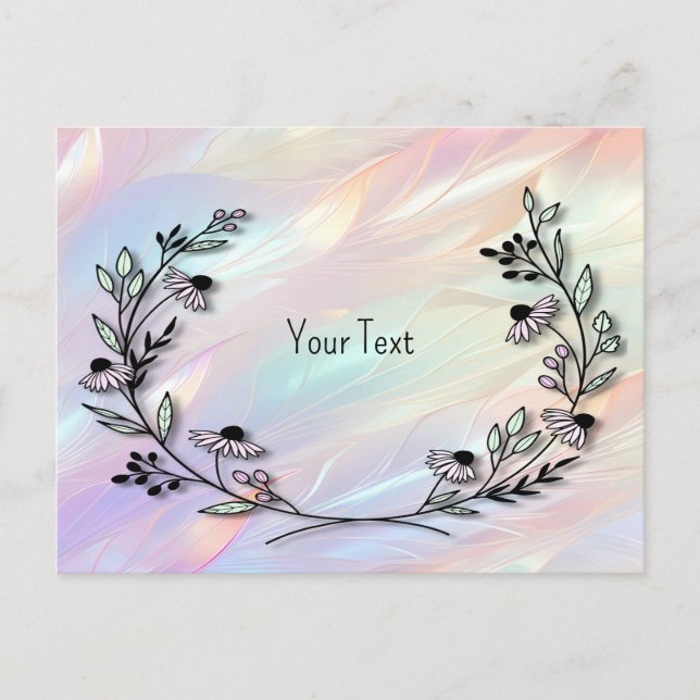 Minimal blomster vykort (Framsida)