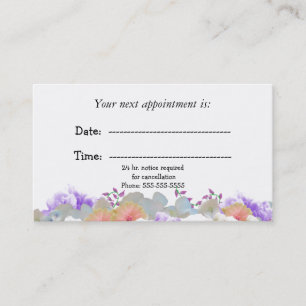 Minimal blomsterläkarens möteskort tidsbeställning kort