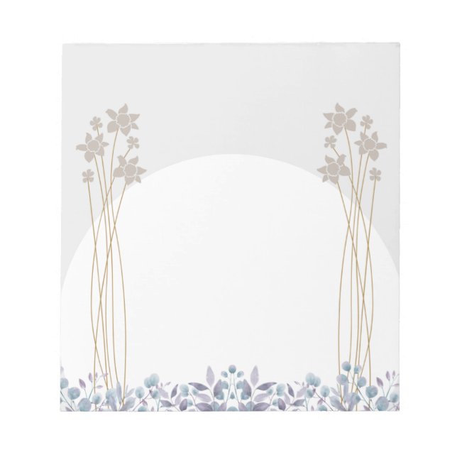 Minimal Bloom Notes-samling Anteckningsblock (Framsida)