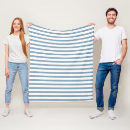 Minimal Blue Stripes Modern Pattern Design Fleecefilt