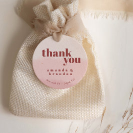 Minimal Blush Bloom Fetstil Bröllop Tack Gåvor Etiketter