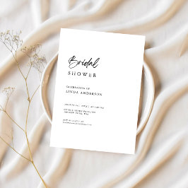 Minimal Boho Black & White-Möhippa Inbjudningar