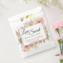 Minimal boho Blommigt Bröllop-bröllopsfavoritfack