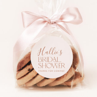 Minimal Boho Bröllopsfest Tacksamt Favor Runt Klistermärke