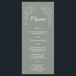 Minimal Boho Elegant Sage Grönt Simple Bröllop Meny<br><div class="desc">Utformning av eleganten med sage-grönt skisserade blommor,  modern kalligrafi; på baksidan av initialer och blommigt-delaren på sidans grönt. Använda Anpassa verktyg om du vill lägga till information,  ändra färg. Matchande objekt finns i min Boho Sage Grönt Collection.</div>