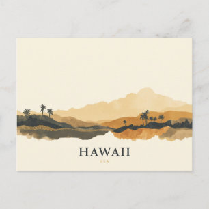 Minimal Boho Hawaii USA Resa Vykort