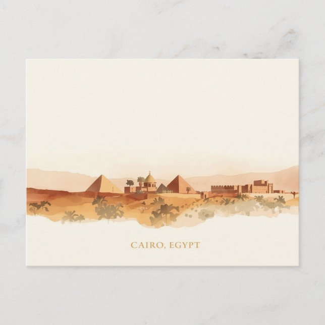 Minimal Boho Kairo Egypten Resa Vykort (Framsida)