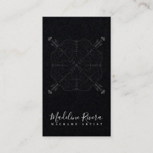 Minimal Boho Mandala Yoga Macrame-Affärskort Visitkort