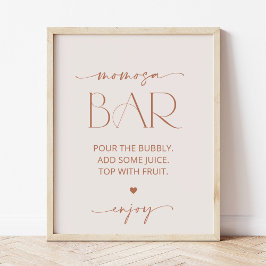 Minimal Boho, Modern, Terracotta, Momosa Pub Poster