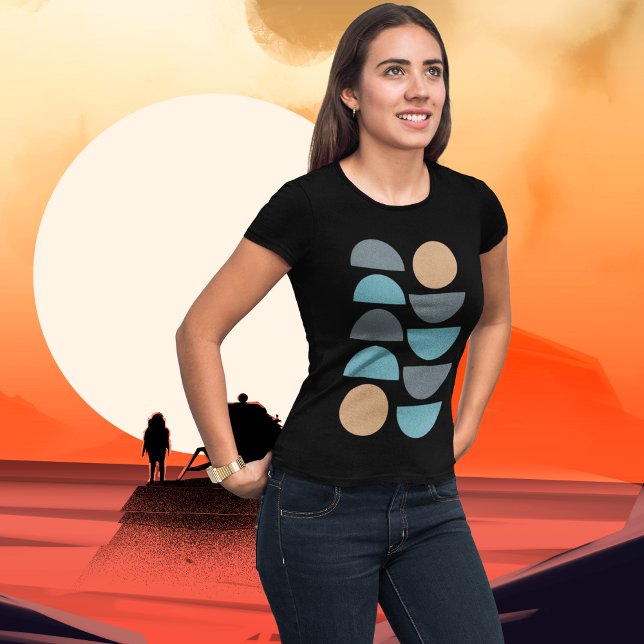 Minimal Boho-semicirkel T Shirt (Mid century Boho style minimal semicircle art.)