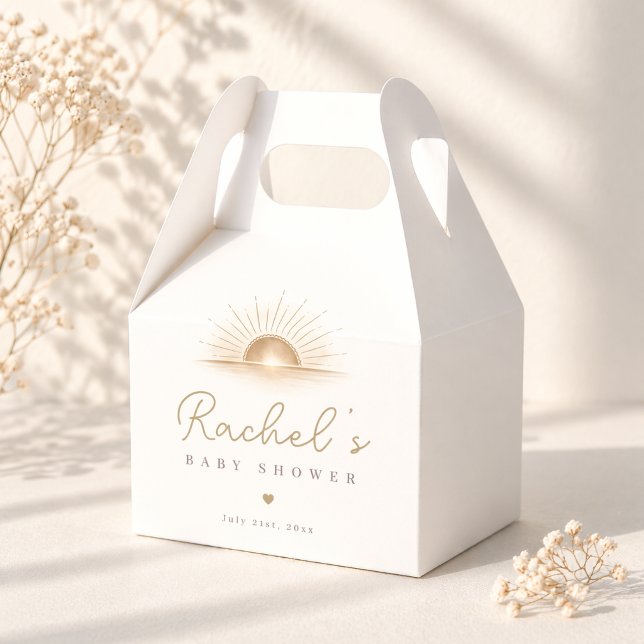 Minimal Boho Sol Neutral Bröllopsgåva Duschfest Presentaskar (Skapare uppladdad)