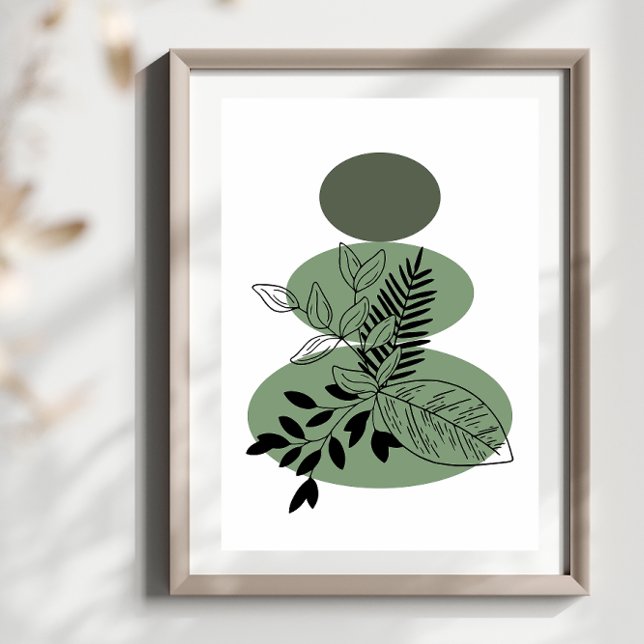 Minimal Boho Stil-Blommigt-blommor med enkel Abstr Poster (Skapare uppladdad)