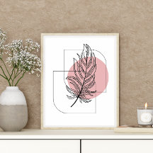 Minimal Boho Stil Löv-design för enkel Abstrakt