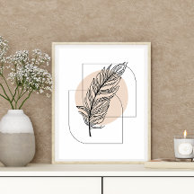 Minimal Boho Stil Löv-design för enkel Abstrakt