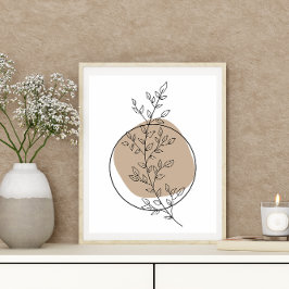 Minimal Boho Stil-runda med enkel Abstrakt Poster