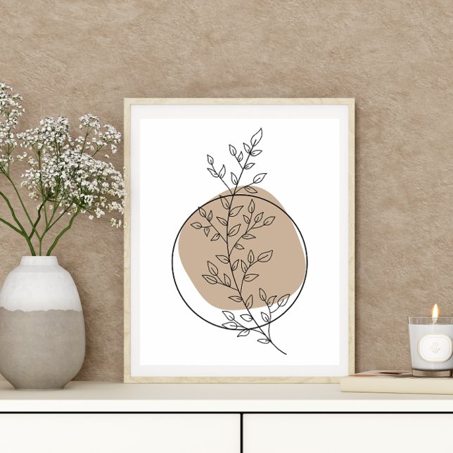 Minimal Boho Stil-runda med enkel Abstrakt Poster (Skapare uppladdad)