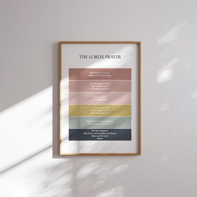 Minimal boho the Lord's prayer postser Poster (Skapare uppladdad)