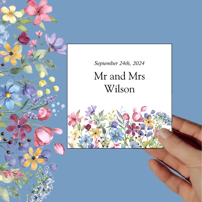 Minimal Boho Wildblommiddag Pappersservett (Skapare uppladdad)