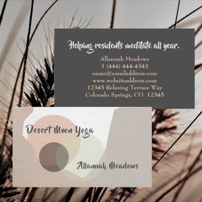 Minimal Boho Yoga & Wellness Lärare Affärs Kort (Skapare uppladdad)