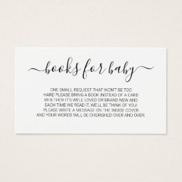 Minimal Bok-skriptbegäran för babyvisningsprogram Visitkort