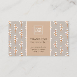 Minimal Botanical Care Instructions Card  Visitkort
