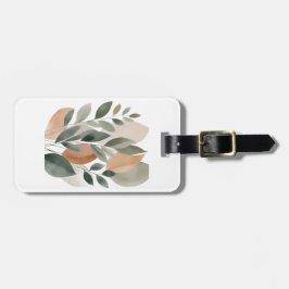 Minimal Botanical Leaf Pattern Bagagebricka