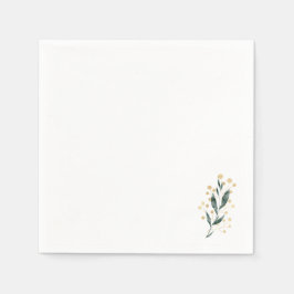 Minimal Botanical | Soft Greenery & Gold Accent Pappersservett