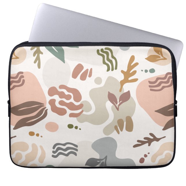 Minimal botanisk blom- laptop fodral (Framsidan)