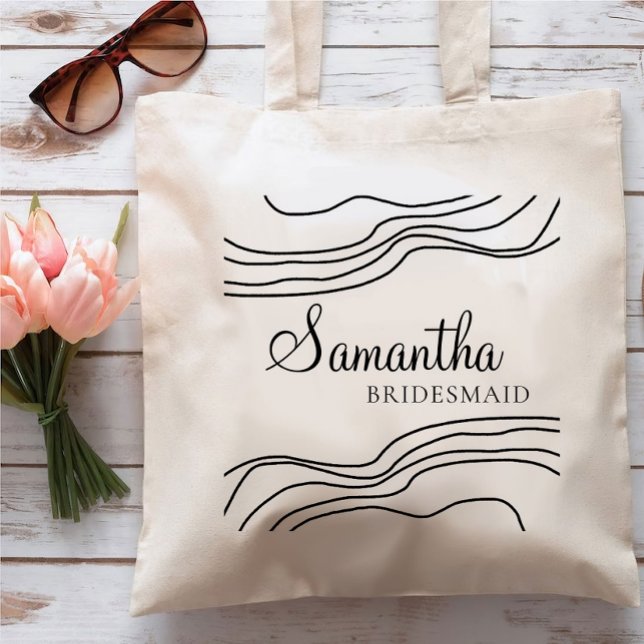 Minimal Bridesmaid Tote Bag Tygkasse (Skapare uppladdad)