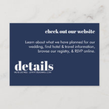 Minimal Bröllopsdetaljer Inbjudan