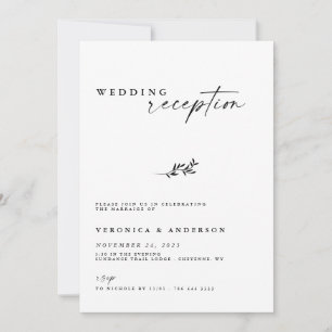Minimal Bröllopsfotografi För Enkla Bröllopsinbjud