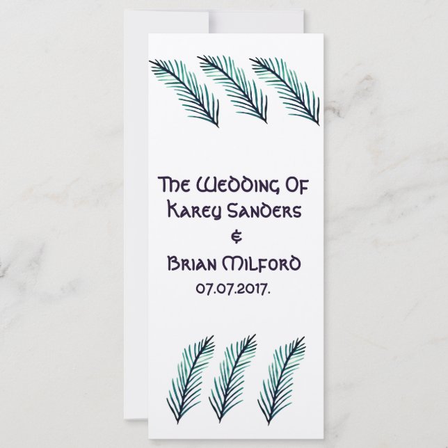 Minimal bröllopsinbjudan inbjudningar (Framsida)