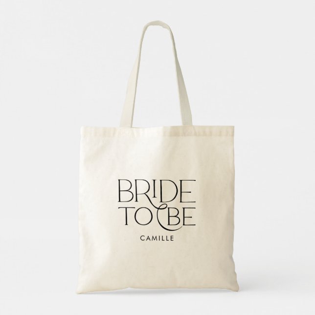 Minimal Brud Att Vara Totebag Tygkasse (Baksida)