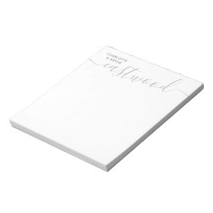 Minimal brudpar namnmonogram anteckningsblock