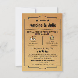 minimal brunbrunstig bröllop OSA kort